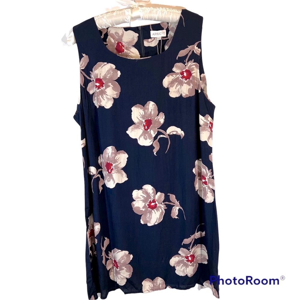 NWT Apricot sleeveless floral shift dress Sz 14